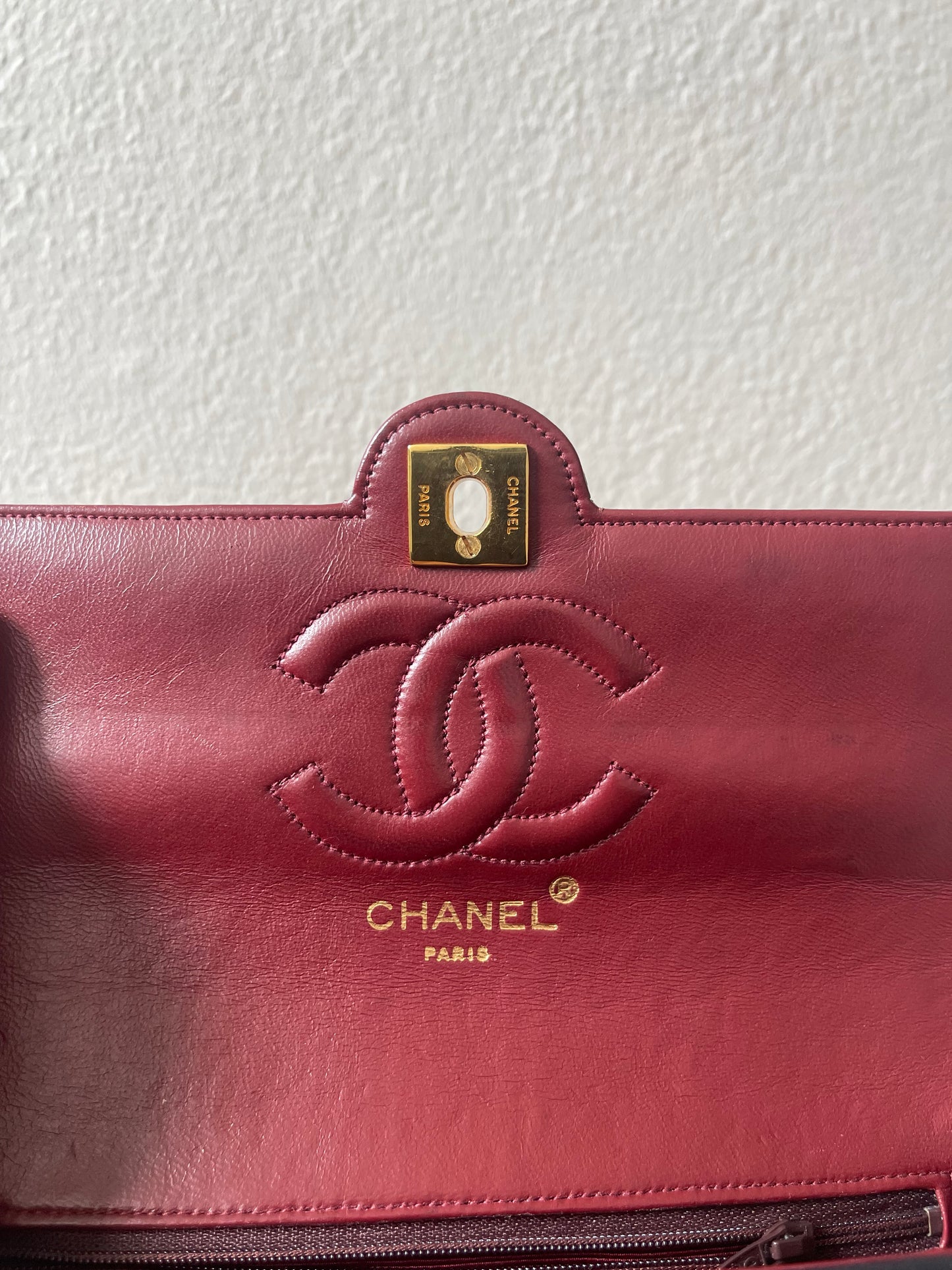 Chanel Vintage Black Lambskin Flap Bag Special Turnlock w 24K GHW
