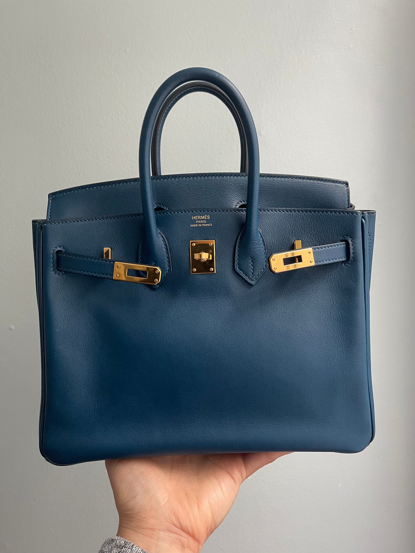 Hermes Birkin 25 Deep Bleu Swift GHW