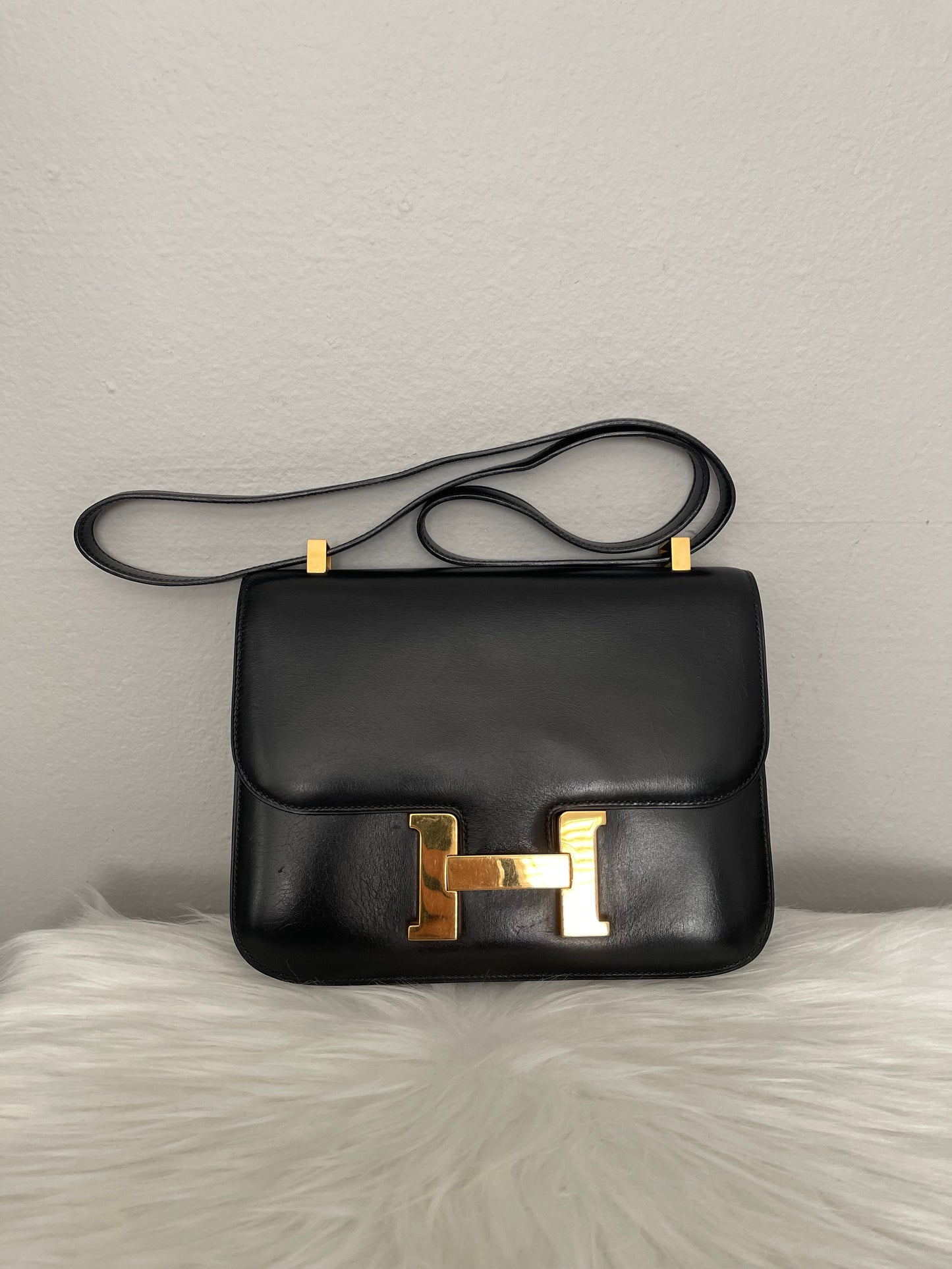 Vintage Hermes Constance 23 Black Box GHW