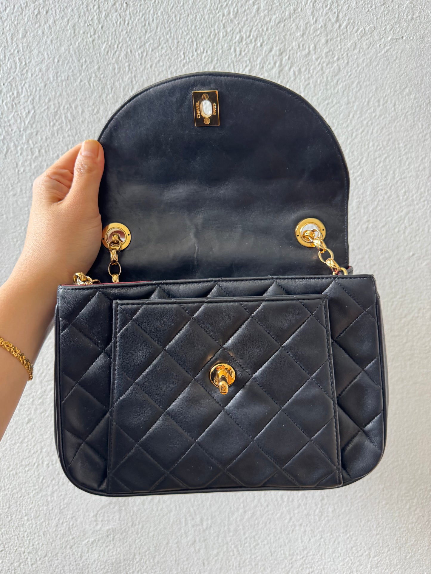 Rare Chanel Black Lambskin with 24K Gold Bijoux Chain