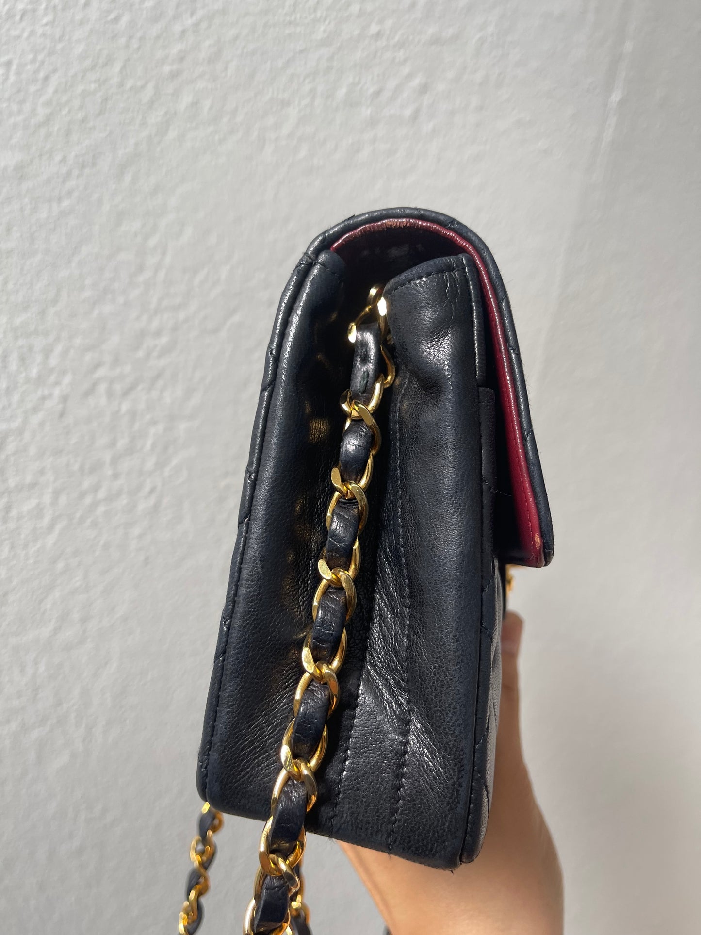 Chanel Vintage Black Lambskin Flap Bag Special Turnlock w 24K GHW