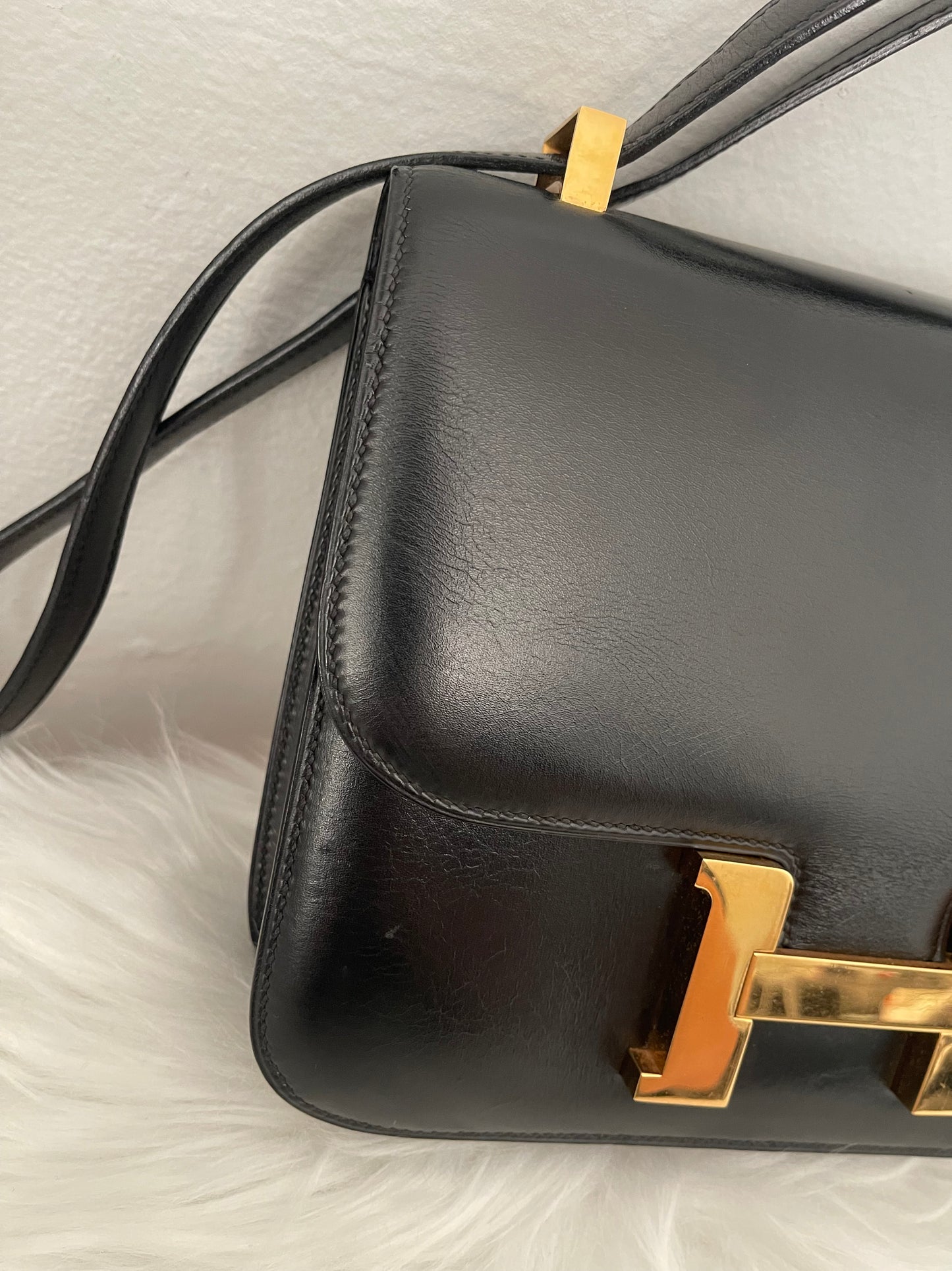 Vintage Hermes Constance 23 Black Box GHW