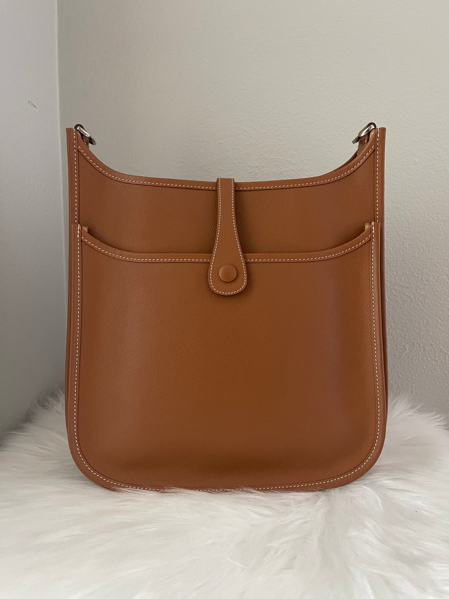 Hermes Evelyne PM Gen 3 Natural Epsom Crossbody