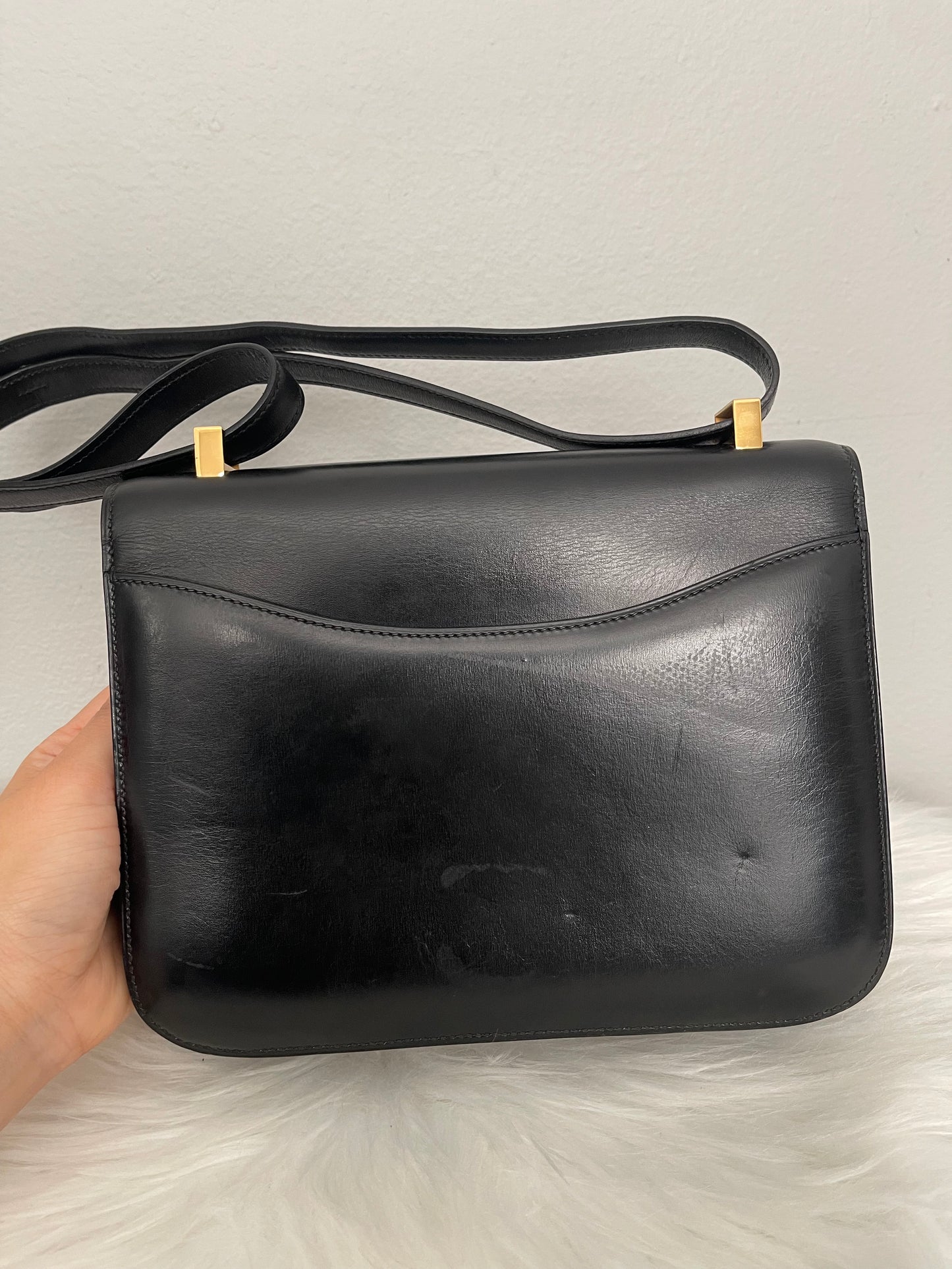 Vintage Hermes Constance 23 Black Box GHW