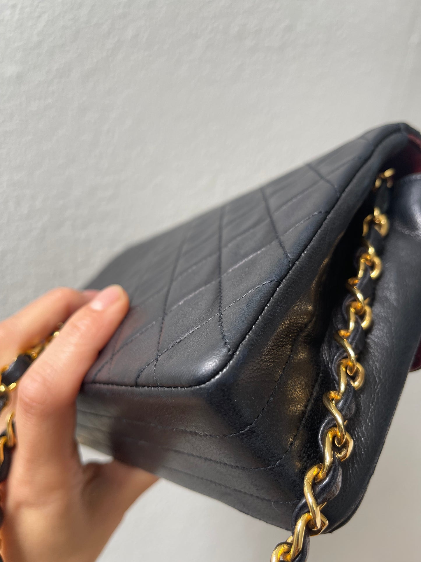 Chanel Vintage Black Lambskin Flap Bag Special Turnlock w 24K GHW