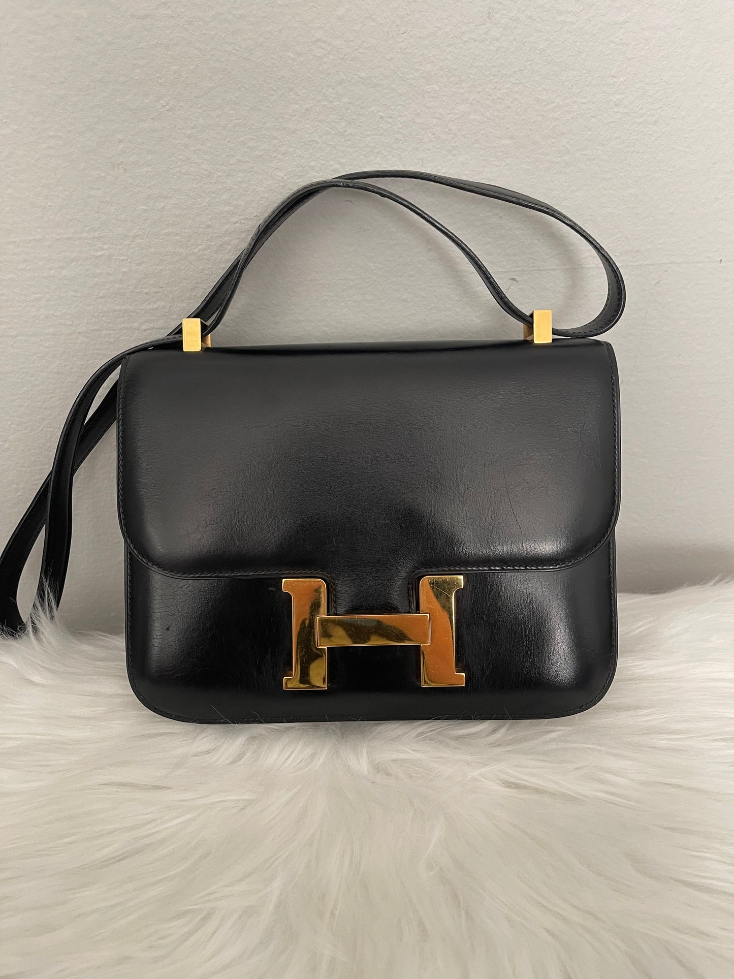 Vintage Hermes Constance 23 Black Box GHW