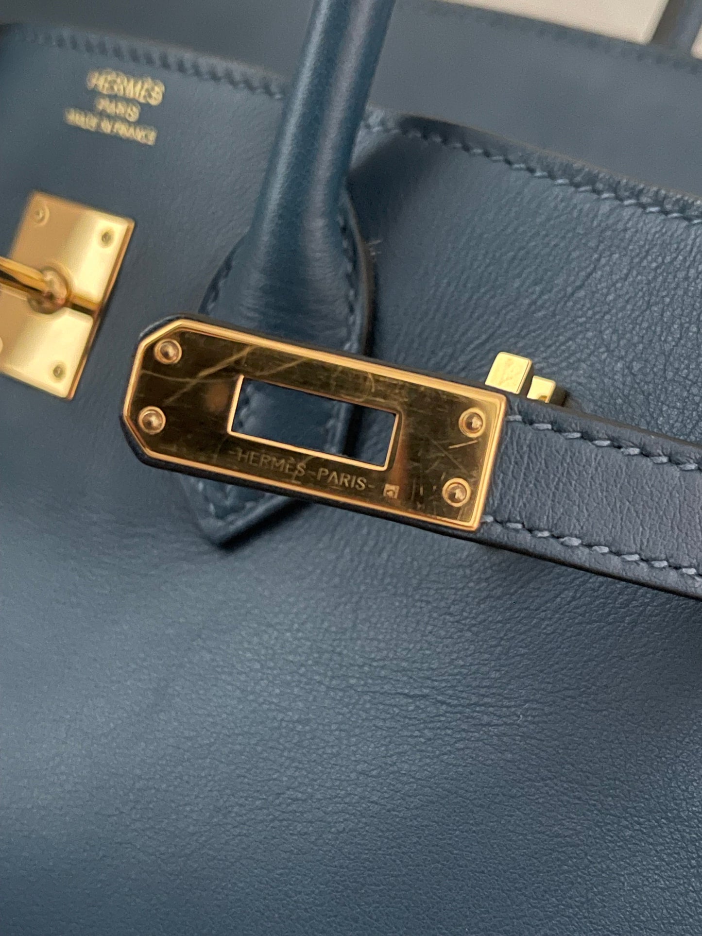 Hermes Birkin 25 Deep Bleu Swift GHW