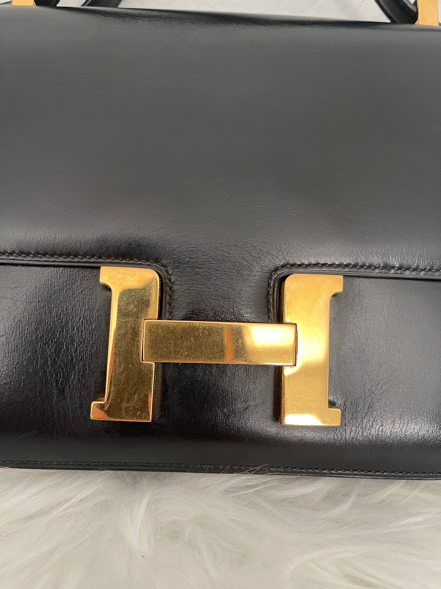 Vintage Hermes Constance 23 Black Box GHW