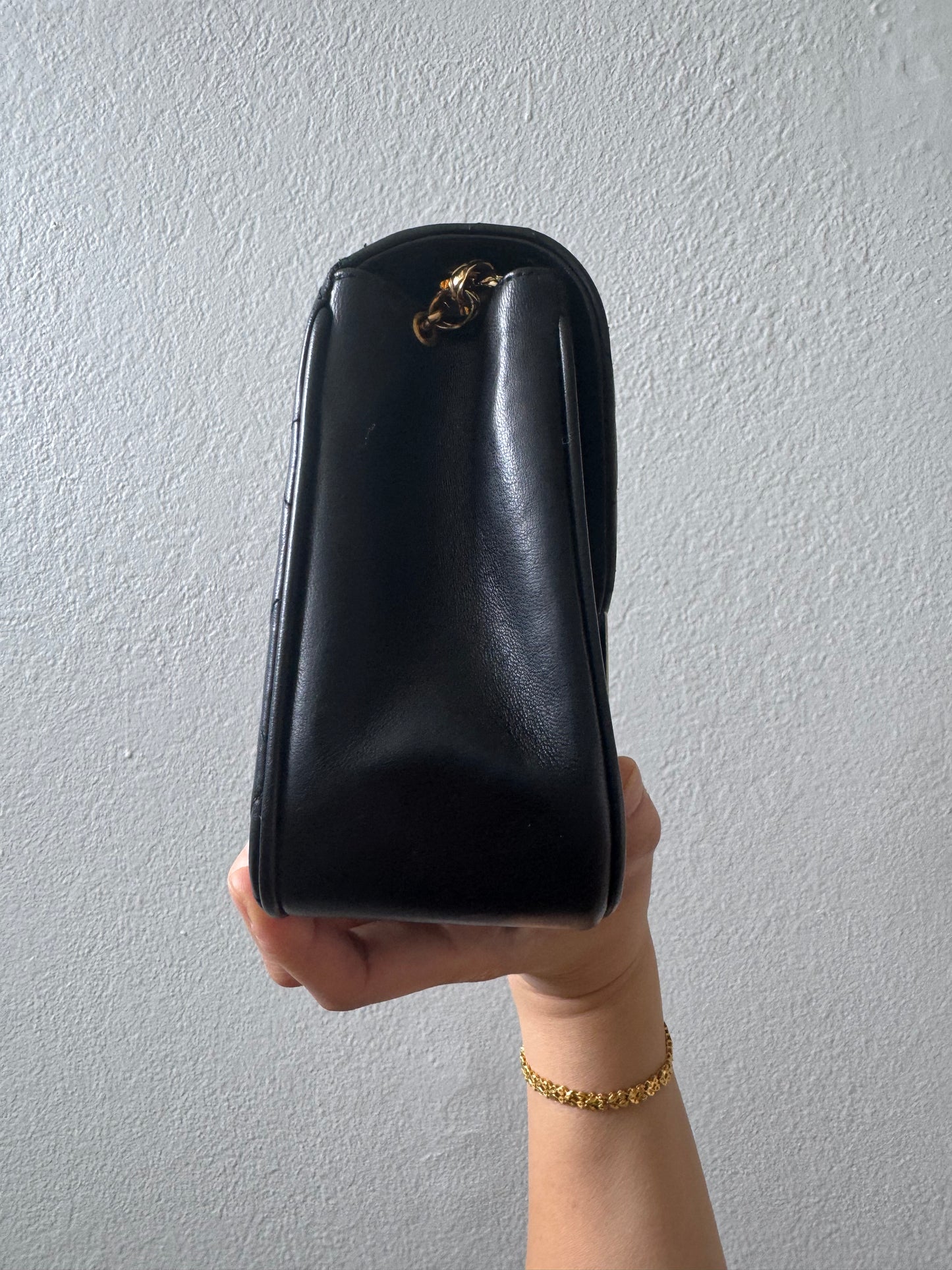Rare Chanel Black Lambskin with 24K Gold Bijoux Chain