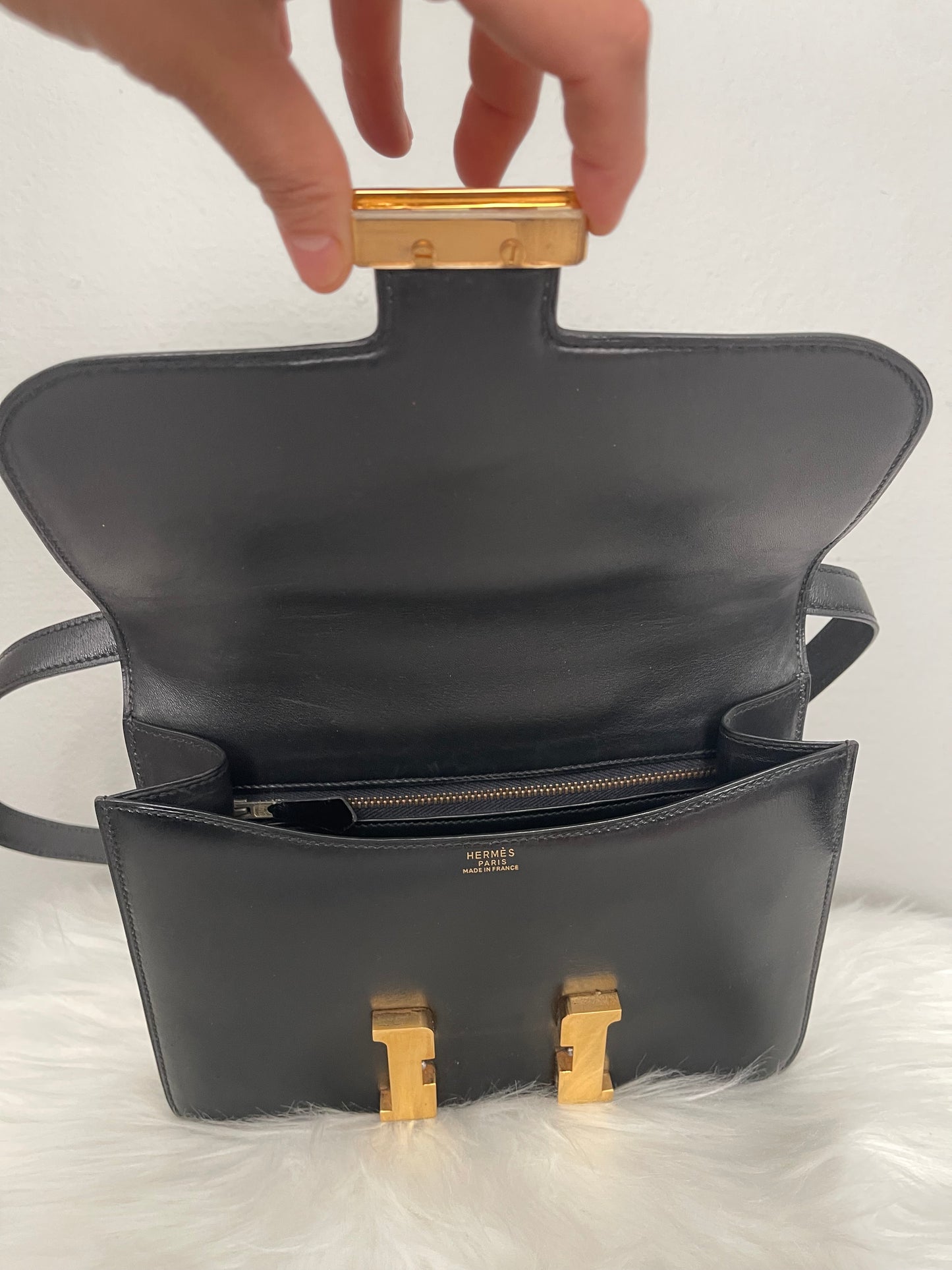 Vintage Hermes Constance 23 Black Box GHW