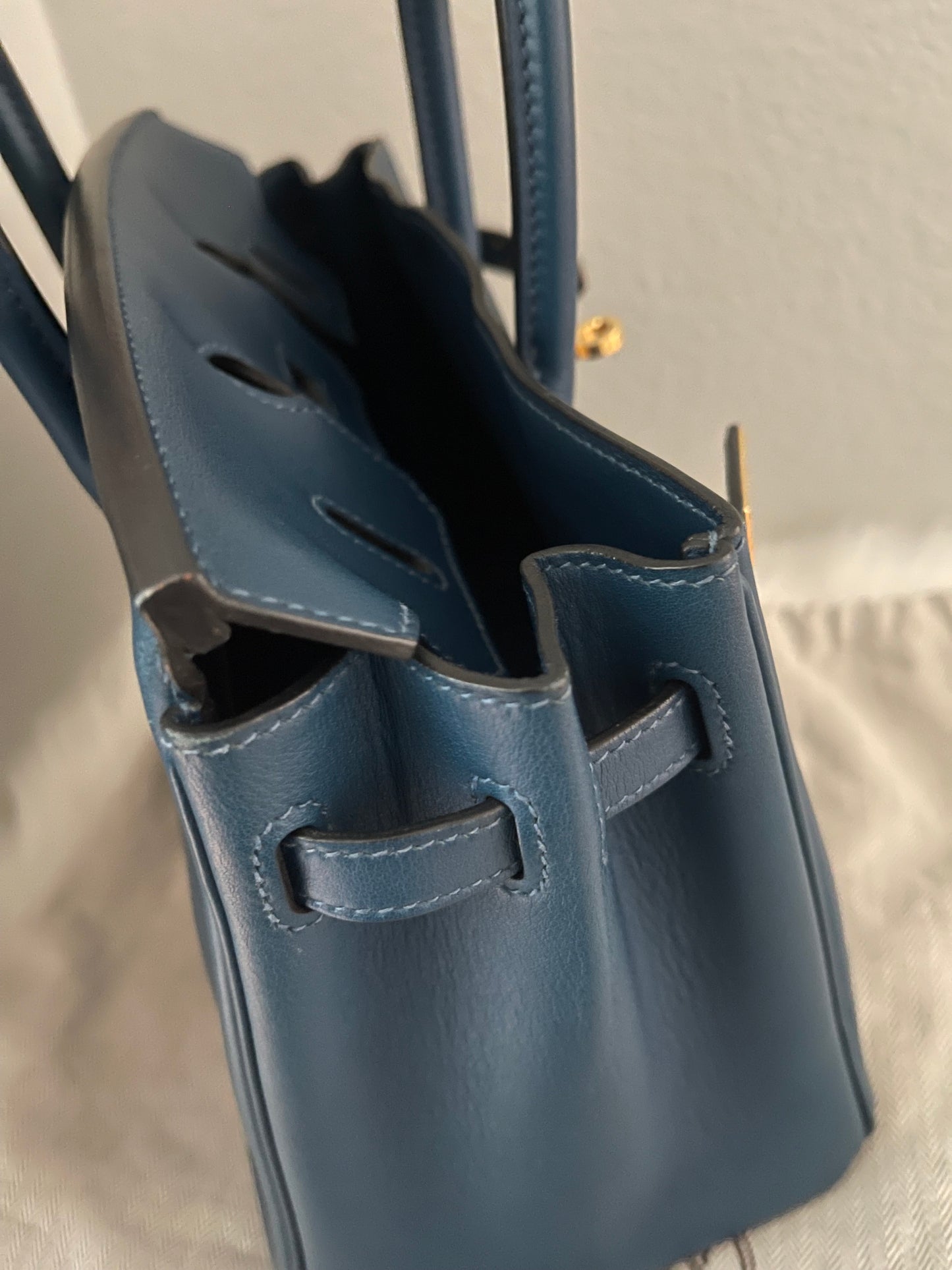 Hermes Birkin 25 Deep Bleu Swift GHW