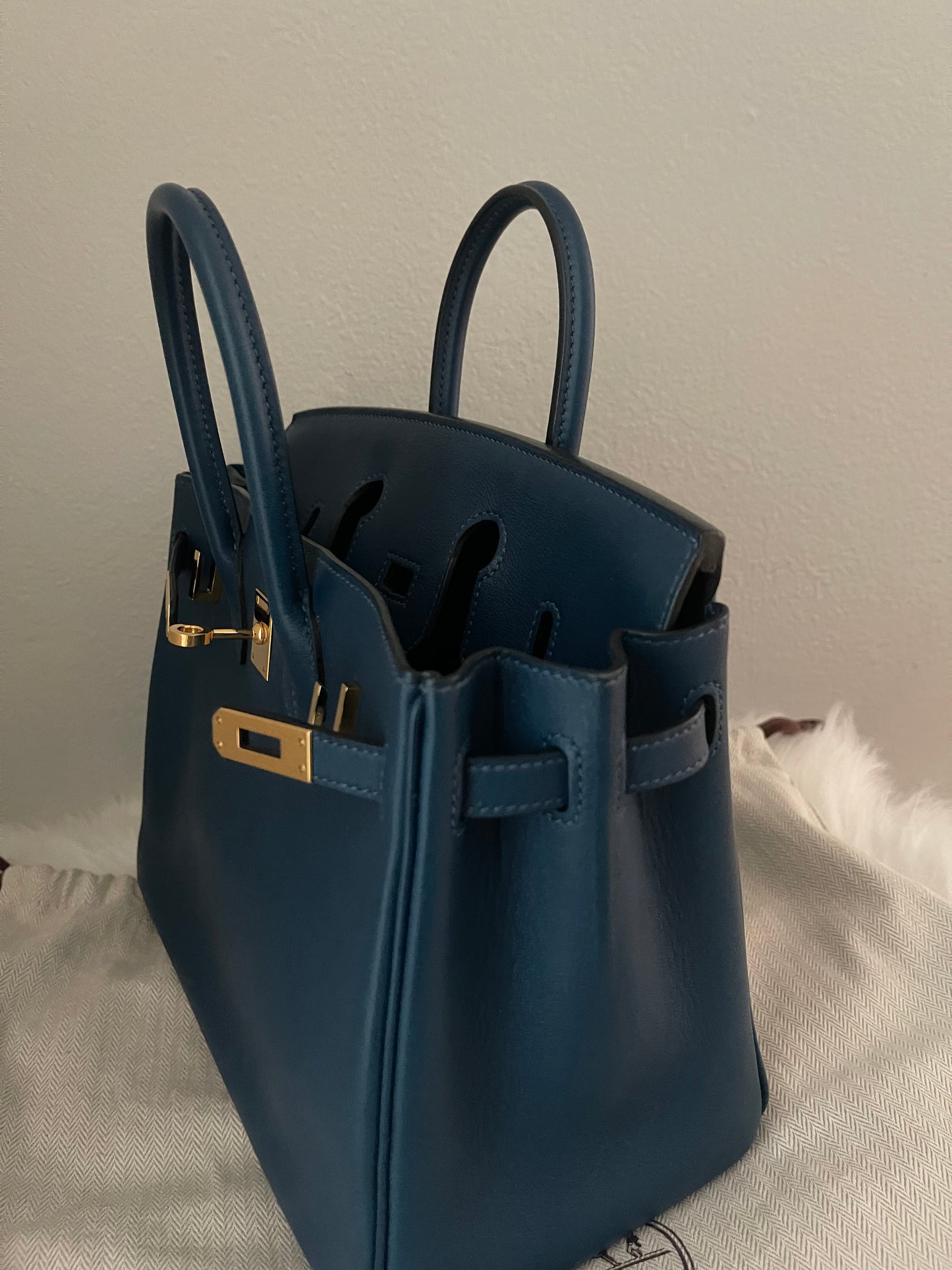 Hermes Birkin 25 Deep Bleu Swift GHW
