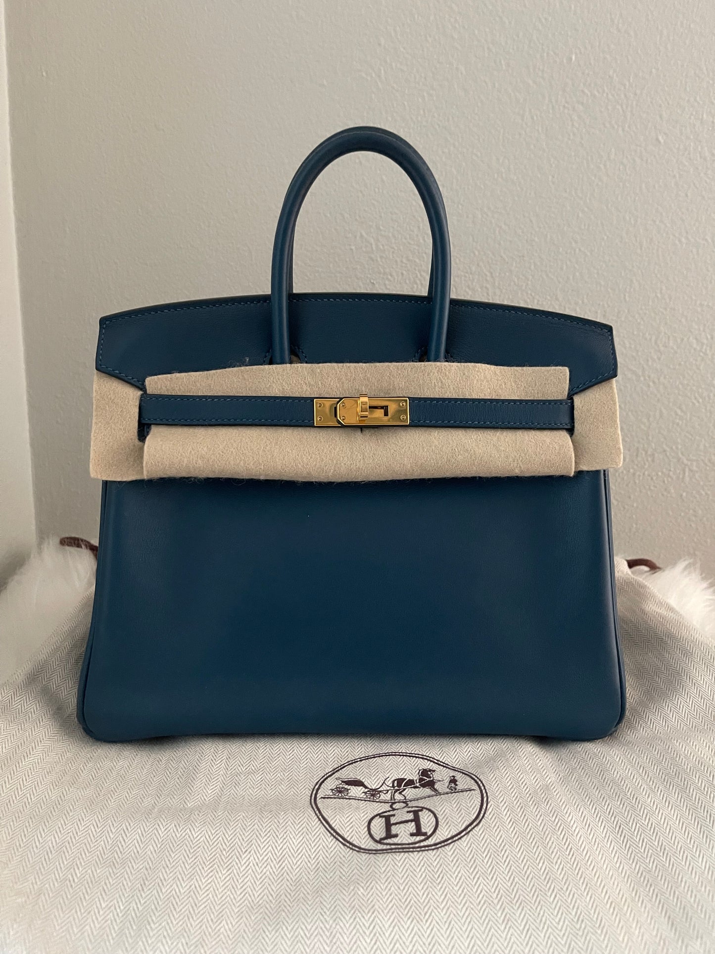 Hermes Birkin 25 Deep Bleu Swift GHW