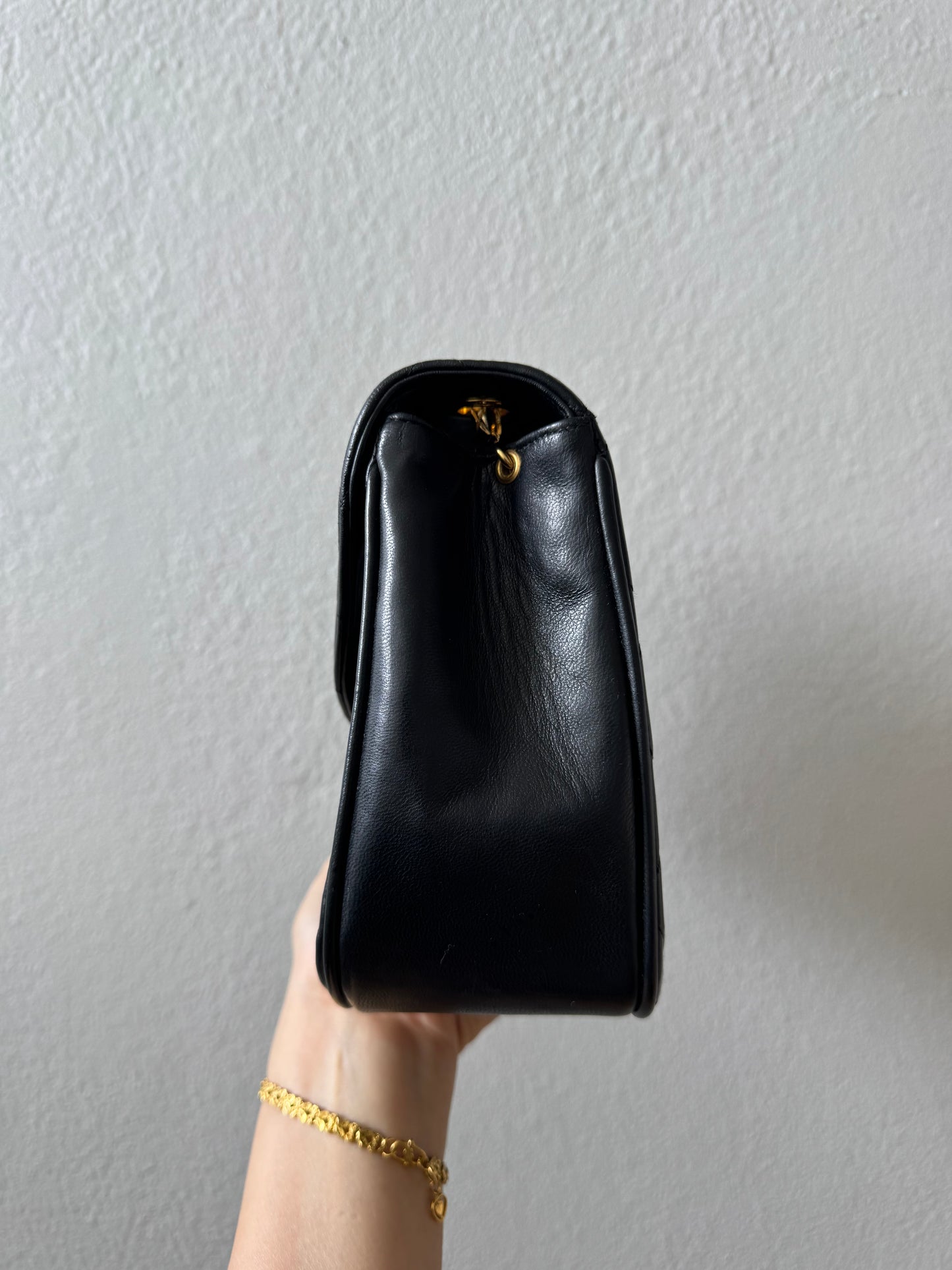 Rare Chanel Black Lambskin with 24K Gold Bijoux Chain
