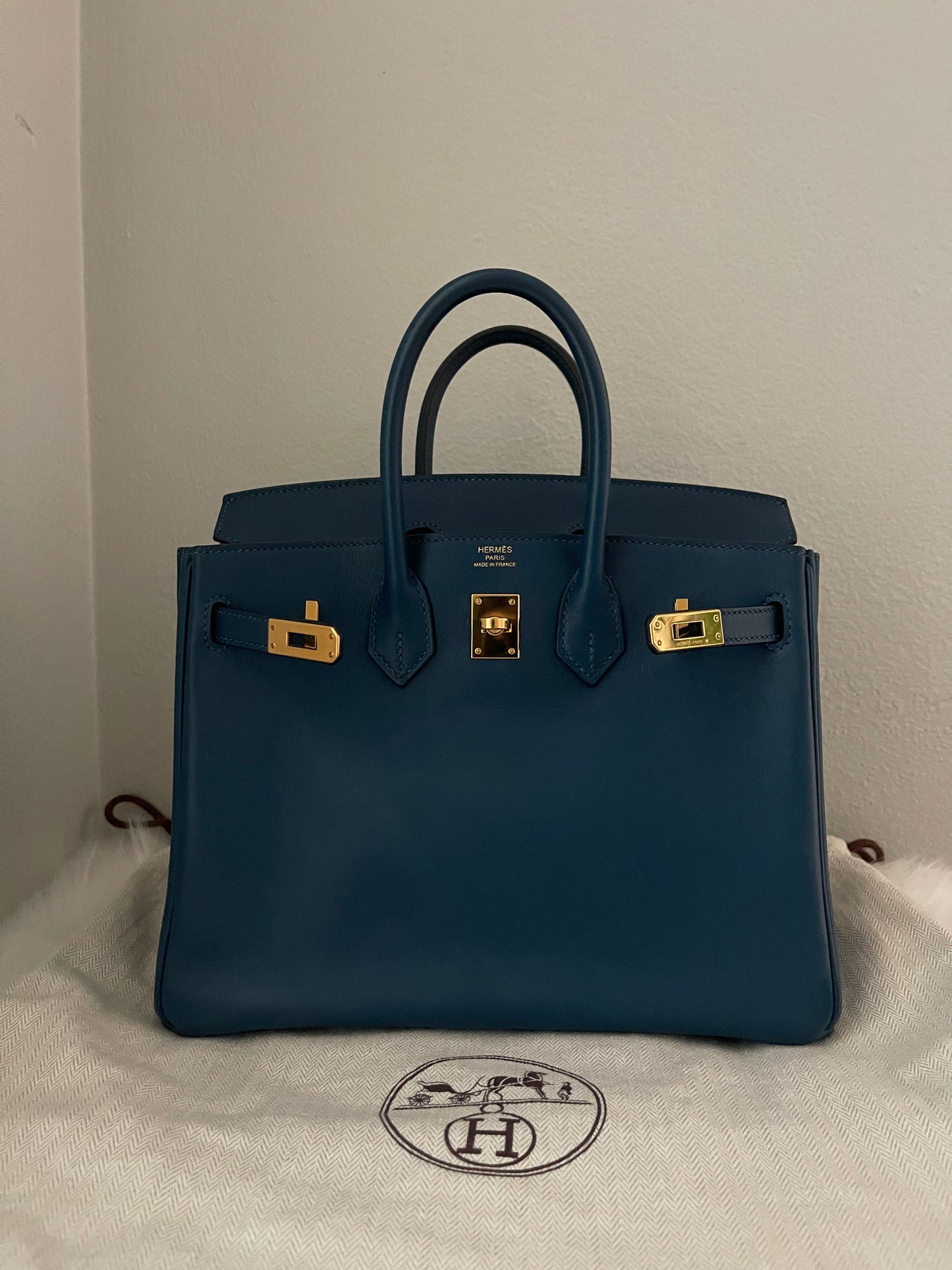 Hermes Birkin 25 Deep Bleu Swift GHW